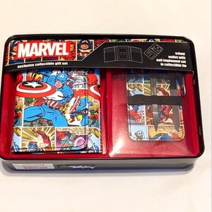 Marvel wallet with nail implement set